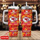 Kansas City Chiefs NFL Camouflage Custom Stanley Quencher 30oz-40oz Stainless Steel Tumbler Hot And Cold Tumbler