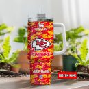 Kansas City Chiefs NFL Camouflage Custom Stanley Quencher 30oz-40oz Stainless Steel Tumbler Hot And Cold Tumbler