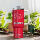Kansas City Chiefs NFL Laser Engraved Effect Custom Stanley Quencher 30oz-40oz Stainless Steel Tumbler Hot And Cold Tumbler