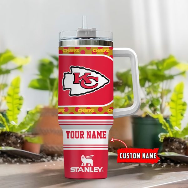 Kansas City Chiefs NFL Custom Stanley Quencher 30oz-40oz Stainless Steel Tumbler Hot And Cold Tumbler - Image 2