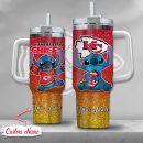 NFL Kansas City Chiefs Stitch Glitter Custom Stanley Quencher 30oz-40oz Stainless Steel Tumbler Hot And Cold Tumbler