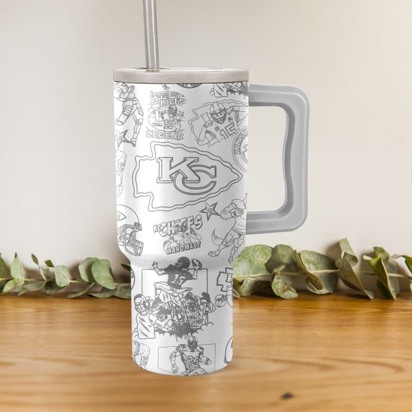 Kansas City Chiefs NFL Custom Stanley Quencher 30oz-40oz Stainless Steel Tumbler Hot And Cold Tumbler - Image 2