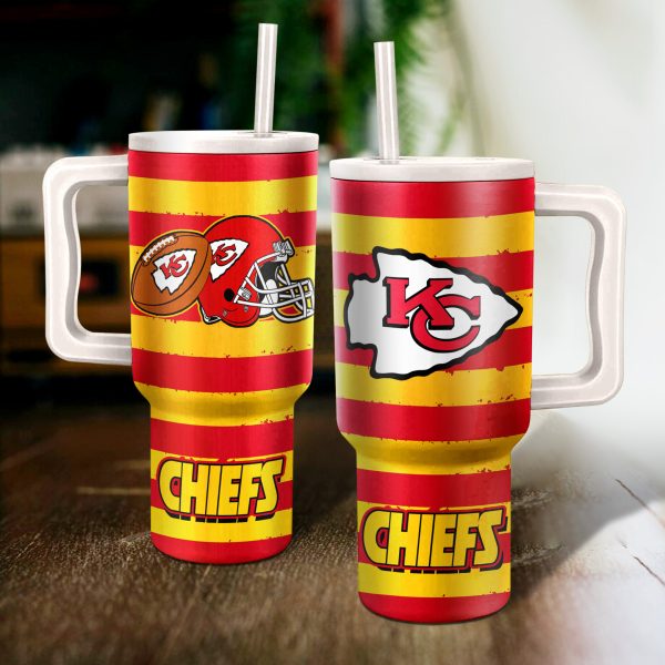 Kansas City Chiefs NFL Custom Stanley Quencher 30oz-40oz Stainless Steel Tumbler Hot And Cold Tumbler