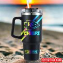 Kansas City Chiefs NFL Hologram Logo Custom Stanley Quencher 30oz-40oz Stainless Steel Tumbler Hot And Cold Tumbler