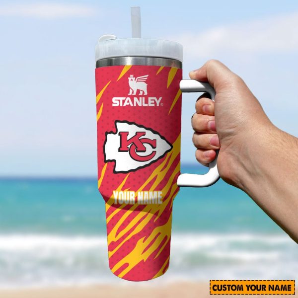 Kansas City Chiefs NFL Custom Stanley Quencher 30oz-40oz Stainless Steel Tumbler Hot And Cold Tumbler