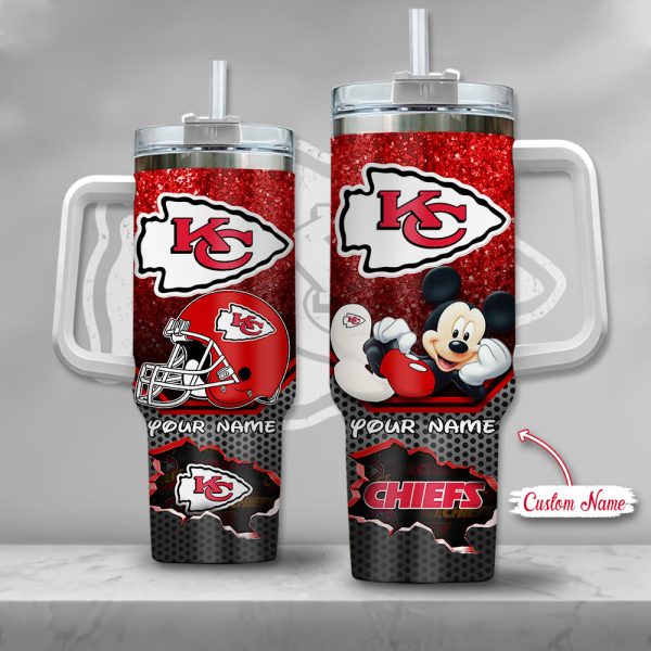Kansas City Chiefs NFL Custom Stanley Quencher 30oz-40oz Stainless Steel Tumbler Hot And Cold Tumbler