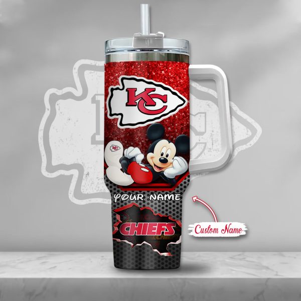 Kansas City Chiefs NFL Custom Stanley Quencher 30oz-40oz Stainless Steel Tumbler Hot And Cold Tumbler - Image 2