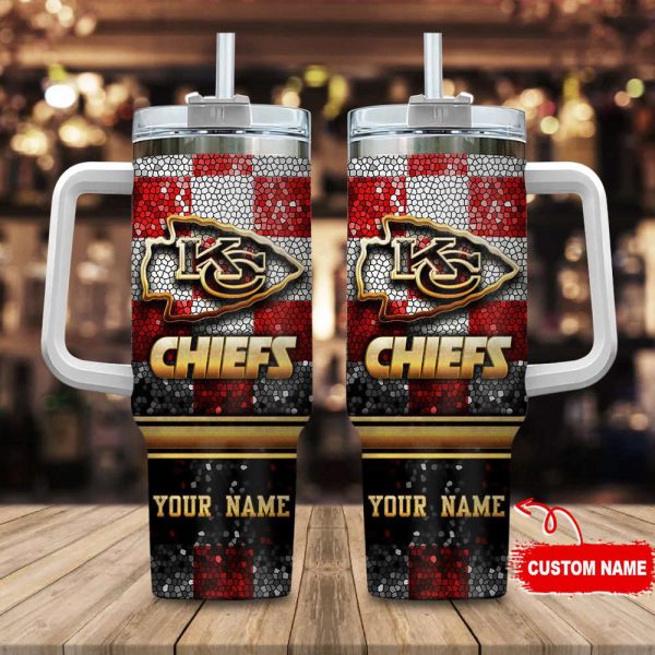 Kansas City Chiefs NFL Custom Stanley Quencher 30oz-40oz Stainless Steel Tumbler Hot And Cold Tumbler