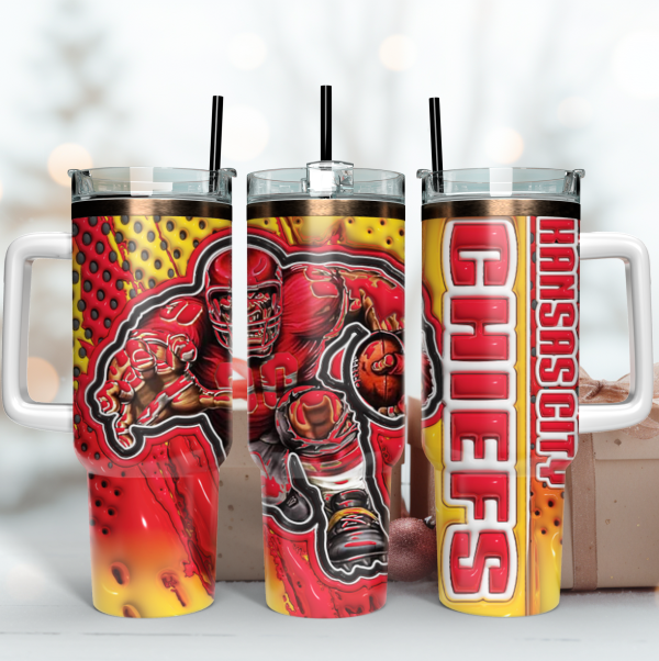 Kansas City Chiefs NFL Mascot Custom Stanley Quencher 30oz-40oz Stainless Steel Tumbler Hot And Cold Tumbler