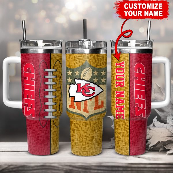 Kansas City Chiefs NFL Custom Stanley Quencher 30oz-40oz Stainless Steel Tumbler Hot And Cold Tumbler
