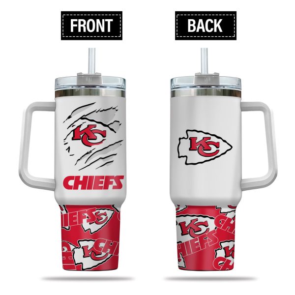 Kansas City Chiefs NFL Custom Stanley Quencher 30oz-40oz Stainless Steel Tumbler Hot And Cold Tumbler