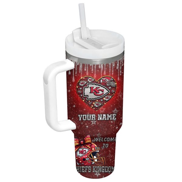 Kansas City Chiefs NFL Custom Stanley Quencher 30oz-40oz Stainless Steel Tumbler Hot And Cold Tumbler - Image 2