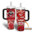 Kansas City Chiefs NFL Custom Stanley Quencher 30oz-40oz Stainless Steel Tumbler Hot And Cold Tumbler