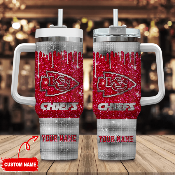 Kansas City Chiefs NFL Custom Stanley Quencher 30oz-40oz Stainless Steel Tumbler Hot And Cold Tumbler