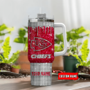 Kansas City Chiefs NFL Custom Stanley Quencher 30oz-40oz Stainless Steel Tumbler Hot And Cold Tumbler