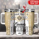 New Orleans Saints NFL Kings Of Football Custom Stanley Quencher 30oz-40oz Stainless Steel Tumbler Hot And Cold Tumbler