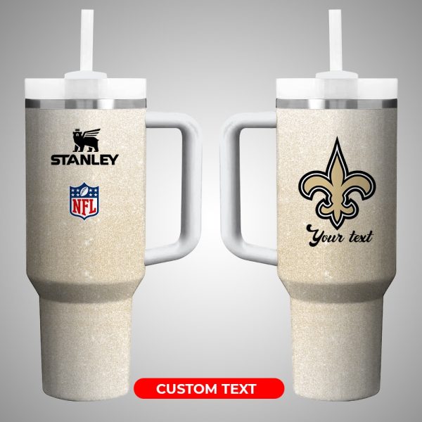 New Orleans Saints NFL Custom Stanley Quencher 30oz-40oz Stainless Steel