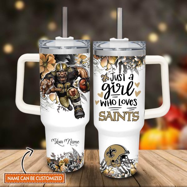 New Orleans Saints NFL Custom Stanley Quencher 30oz-40oz Stainless Steel Tumbler Hot And Cold Tumbler