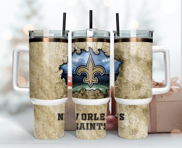 New Orleans Saints NFL Custom Stanley Quencher 30oz-40oz Stainless Steel Tumbler Hot And Cold Tumbler