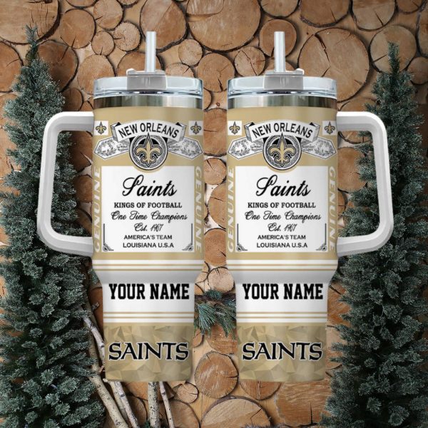 New Orleans Saints NFL Custom Stanley Quencher 30oz-40oz Stainless Steel Tumbler Hot And Cold Tumbler