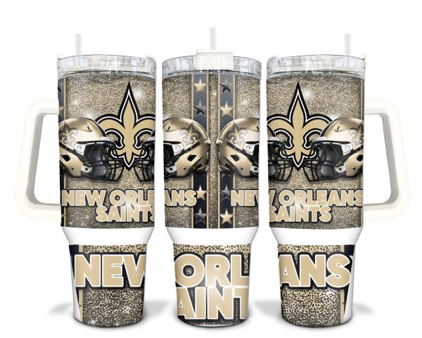 New Orleans Saints NFL Custom Stanley Quencher 30oz-40oz Stainless Steel Tumbler Hot And Cold Tumbler