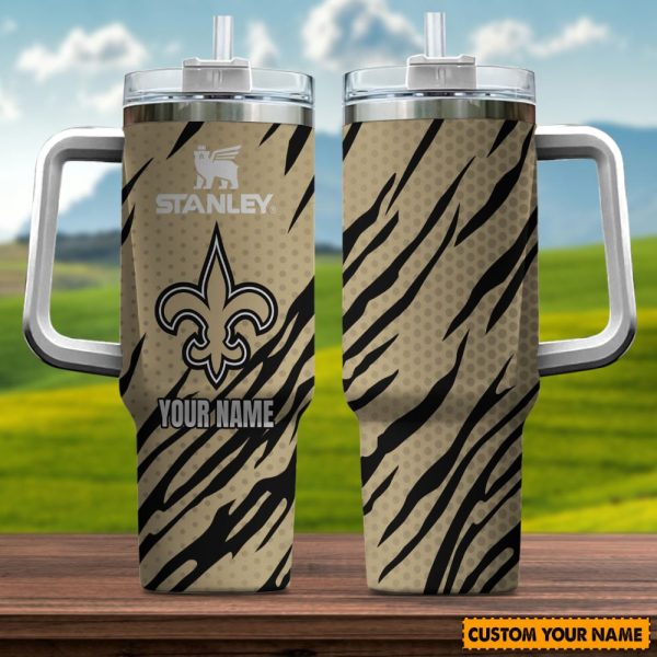 New Orleans Saints NFL Custom Stanley Quencher 30oz-40oz Stainless Steel Tumbler Hot And Cold Tumbler