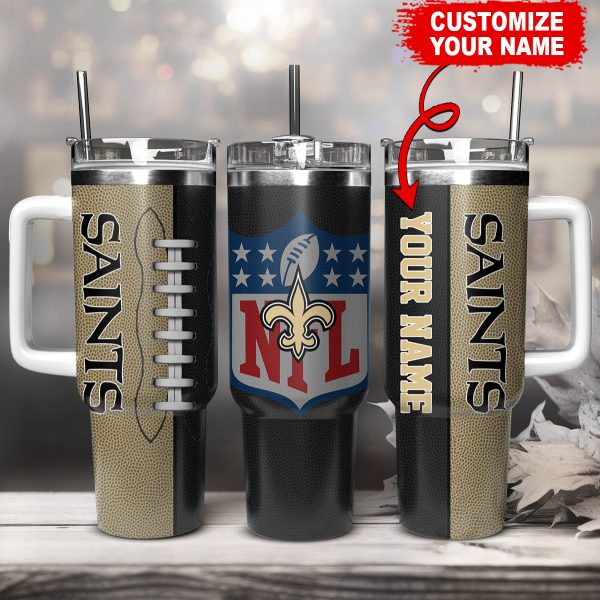 New Orleans Saints NFL Custom Stanley Quencher 30oz-40oz Stainless Steel Tumbler Hot And Cold Tumbler