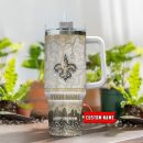 New Orleans Saints NFL Glitter Custom Stanley Quencher 30oz-40oz Stainless Steel Tumbler Hot And Cold Tumbler