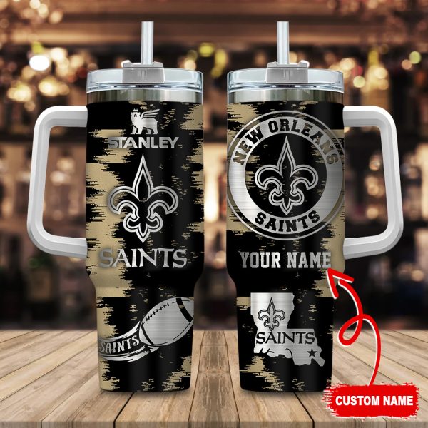 New Orleans Saints NFL Custom Stanley Quencher 30oz-40oz Stainless Steel Tumbler Hot And Cold Tumbler