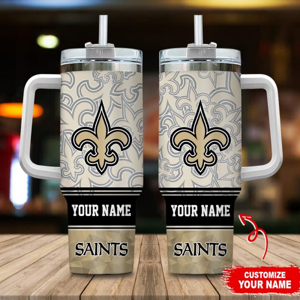New Orleans Saints NFL Custom Stanley Quencher 30oz-40oz Stainless Steel Tumbler Hot And Cold Tumbler