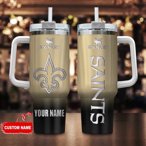 New Orleans Saints NFL Custom Stanley Quencher 30oz-40oz Stainless Steel Tumbler Hot And Cold Tumbler