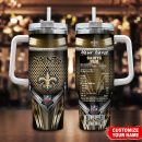 New Orleans Saints NFL Nutrition Facts Custom Stanley Quencher 30oz-40oz Stainless Steel Tumbler Hot And Cold Tumbler