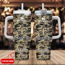 New Orleans Saints NFL Camouflage Custom Stanley Quencher 30oz-40oz Stainless Steel Tumbler Hot And Cold Tumbler
