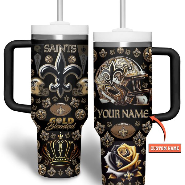 New Orleans Saints NFL Custom Stanley Quencher 30oz-40oz Stainless Steel Tumbler Hot And Cold Tumbler