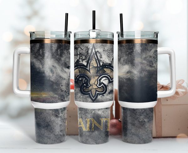 New Orleans Saints NFL Custom Stanley Quencher 30oz-40oz Stainless Steel Tumbler Hot And Cold Tumbler