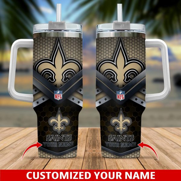 New Orleans Saints NFL Custom Stanley Quencher 30oz-40oz Stainless Steel Tumbler Hot And Cold Tumbler