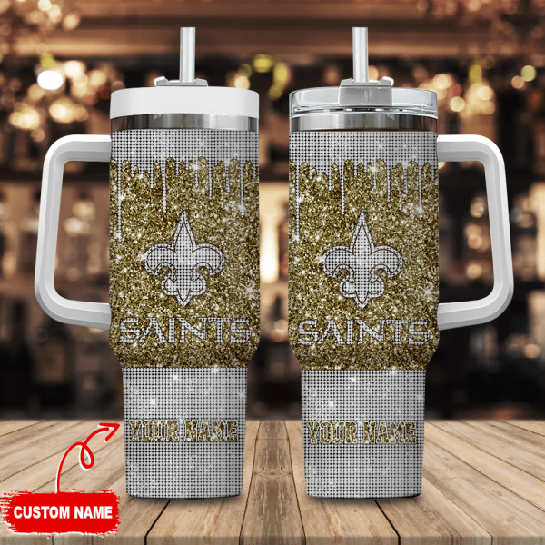 New Orleans Saints NFL Custom Stanley Quencher 30oz-40oz Stainless Steel Tumbler Hot And Cold Tumbler