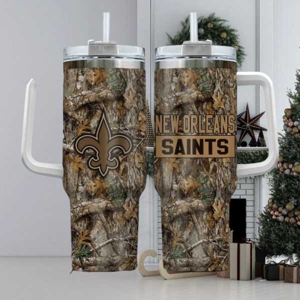 New Orleans Saints NFL Custom Stanley Quencher 30oz-40oz Stainless Steel Tumbler Hot And Cold Tumbler