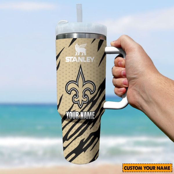 New Orleans Saints NFL Custom Stanley Quencher 30oz-40oz Stainless Steel Tumbler Hot And Cold Tumbler