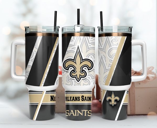 New Orleans Saints NFL Custom Stanley Quencher 30oz-40oz Stainless Steel Tumbler Hot And Cold Tumbler