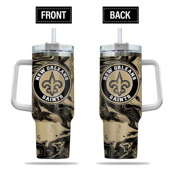 New Orleans Saints NFL Custom Stanley Quencher 30oz-40oz Stainless Steel Tumbler Hot And Cold Tumbler