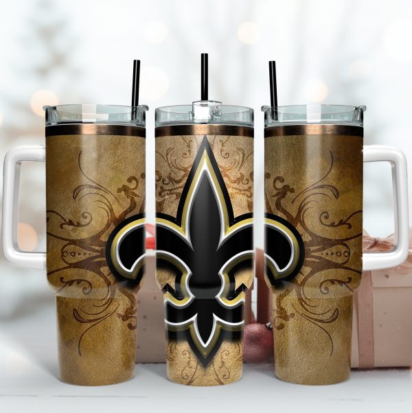 New Orleans Saints NFL Custom Stanley Quencher 30oz-40oz Stainless Steel Tumbler Hot And Cold Tumbler