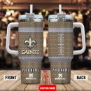 New Orleans Saints NFL Crystal Custom Stanley Quencher 30oz-40oz Stainless Steel Tumbler Hot And Cold Tumbler