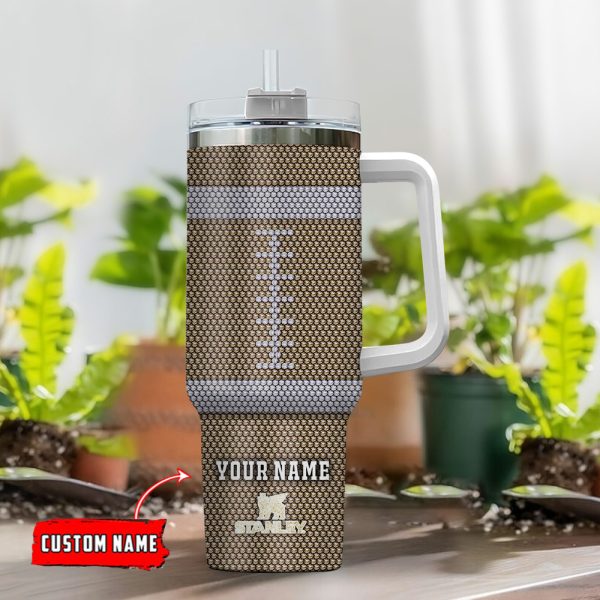 New Orleans Saints NFL Crystal Custom Stanley Quencher 30oz-40oz Stainless Steel Tumbler Hot And Cold Tumbler - Image 2