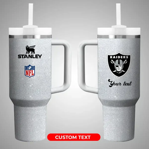 Las Vegas Raiders NFL Custom Stanley Quencher 30oz-40oz Stainless Steel