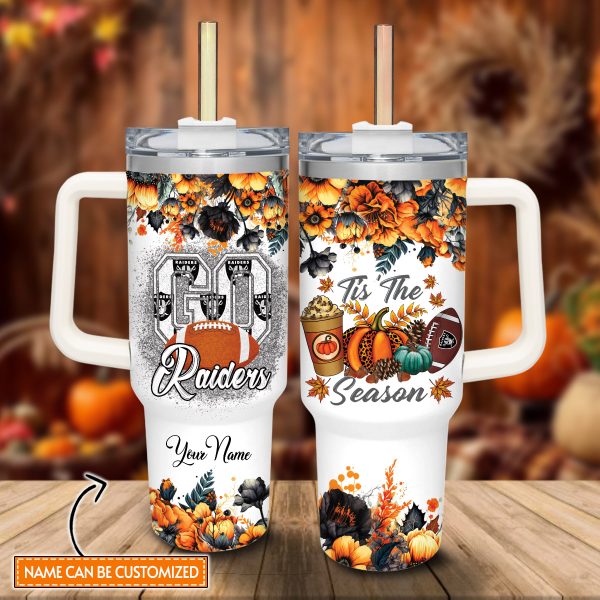 Las Vegas Raiders NFL Custom Stanley Quencher 30oz-40oz Stainless Steel Tumbler Hot And Cold Tumbler