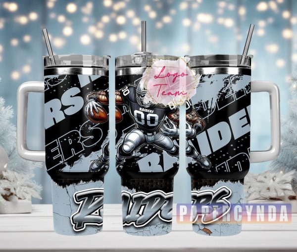 Las Vegas Raiders Custom Stanley Quencher 30oz-40oz Stainless Steel Tumbler Hot And Cold Tumbler