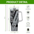 Las Vegas Raiders NFL Custom Stanley Quencher 30oz-40oz Stainless Steel Tumbler Hot And Cold Tumbler