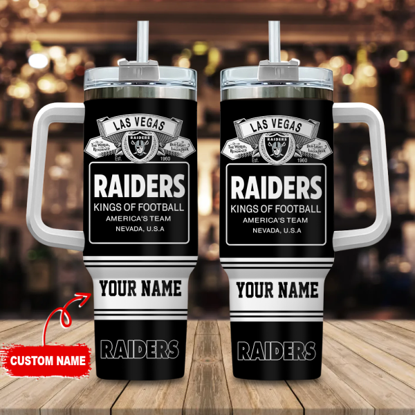 Las Vegas Raiders NFL Bud Light Custom Stanley Quencher 30oz-40oz Stainless Steel Tumbler Hot And Cold Tumbler