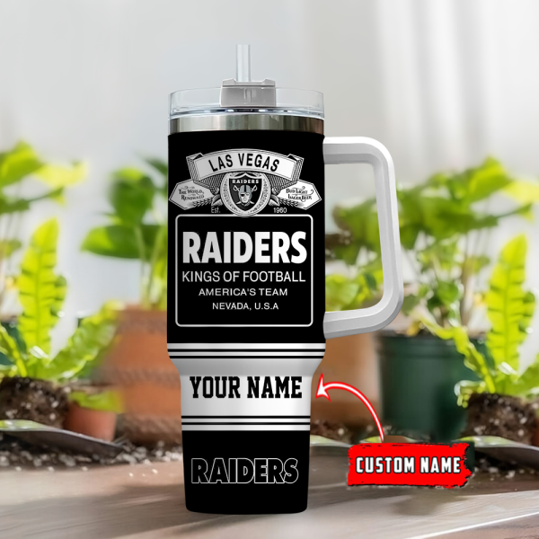Las Vegas Raiders NFL Bud Light Custom Stanley Quencher 30oz-40oz Stainless Steel Tumbler Hot And Cold Tumbler - Image 2